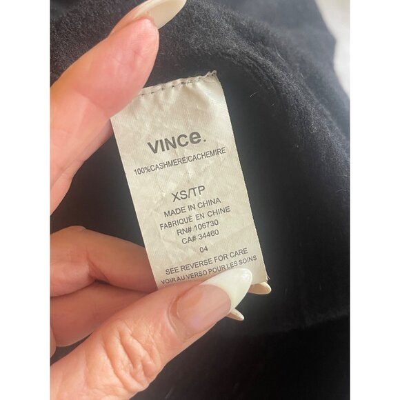 Vince 100% Cashmere Cardigan Black Sz XS TP - Picture 6 of 9